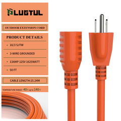 PLUGTUL enchufe NEMA5-15 detalle mostrando conexiones seguras