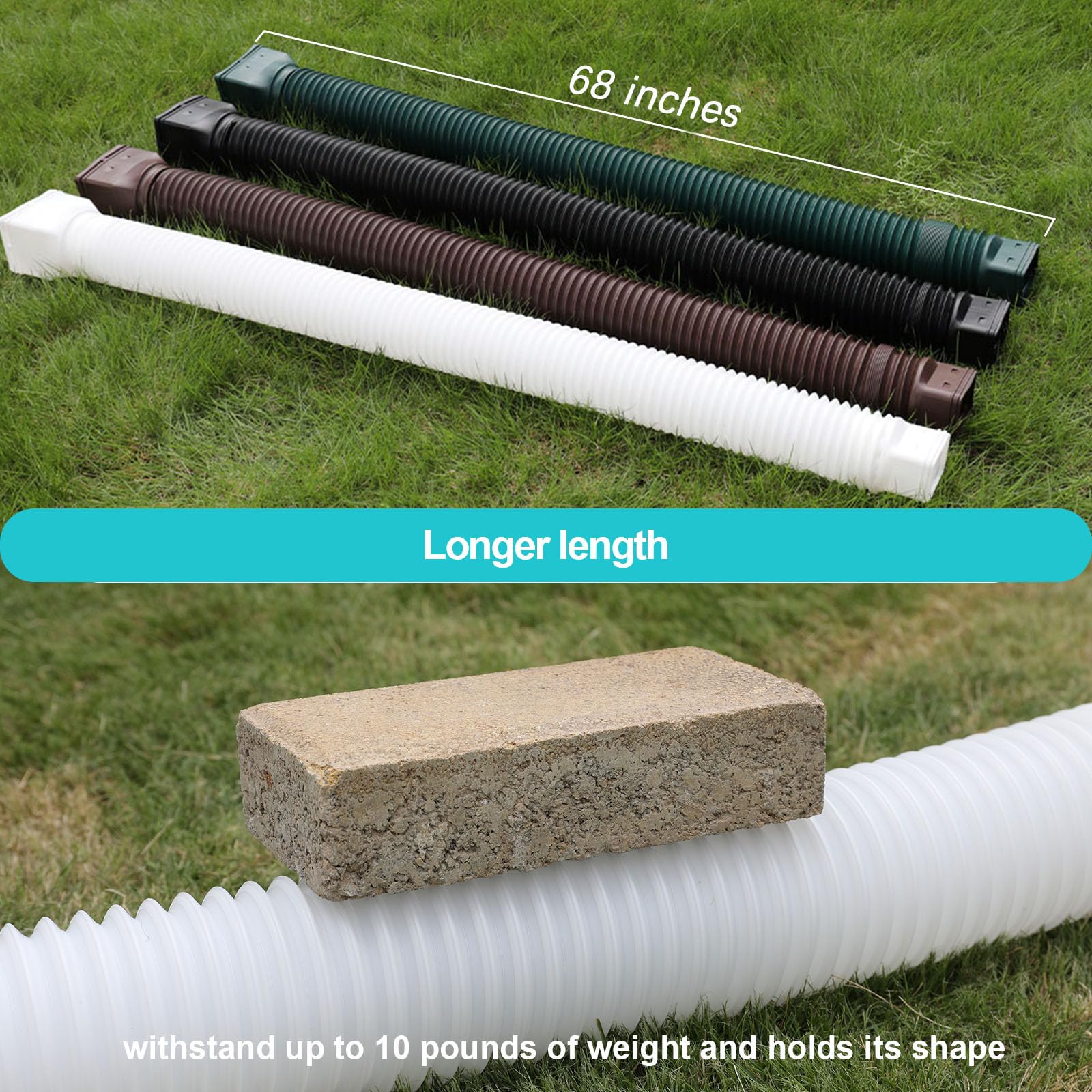 plusgutter extensor instalado dirigiendo agua lejos del cimiento beneficio anti-erosión
