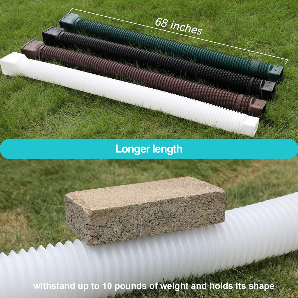 plusgutter extensor instalado dirigiendo agua lejos del cimiento beneficio anti-erosión