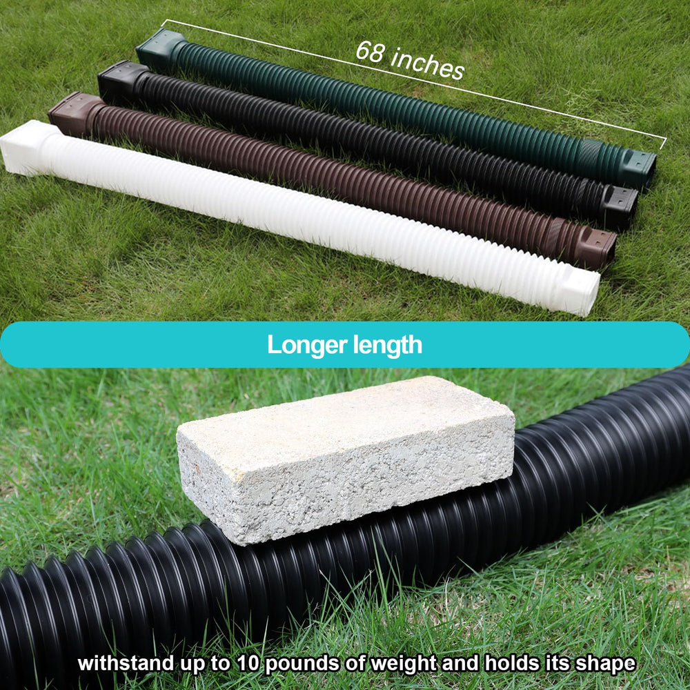 plusgutter extensor instalado dirigiendo agua lejos del cimiento y protegiendo la base
