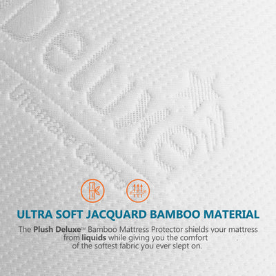 PlushDeluxe bamboo fabric texture close-up for breathable comfort