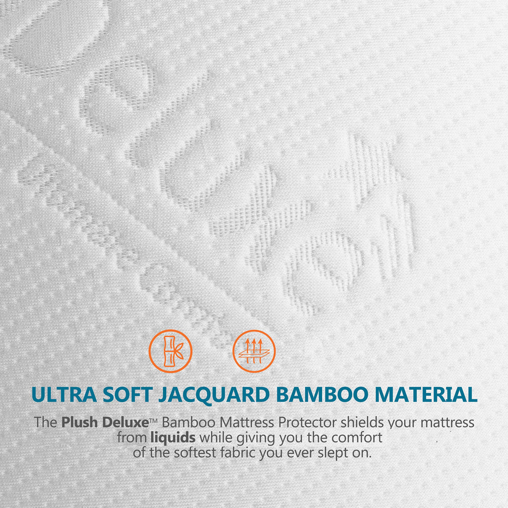 PlushDeluxe bamboo fabric texture close-up for breathable comfort