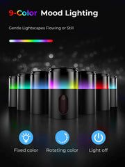 Pmsusoow closeup de LED nueve colores mostrando ambiente regulable