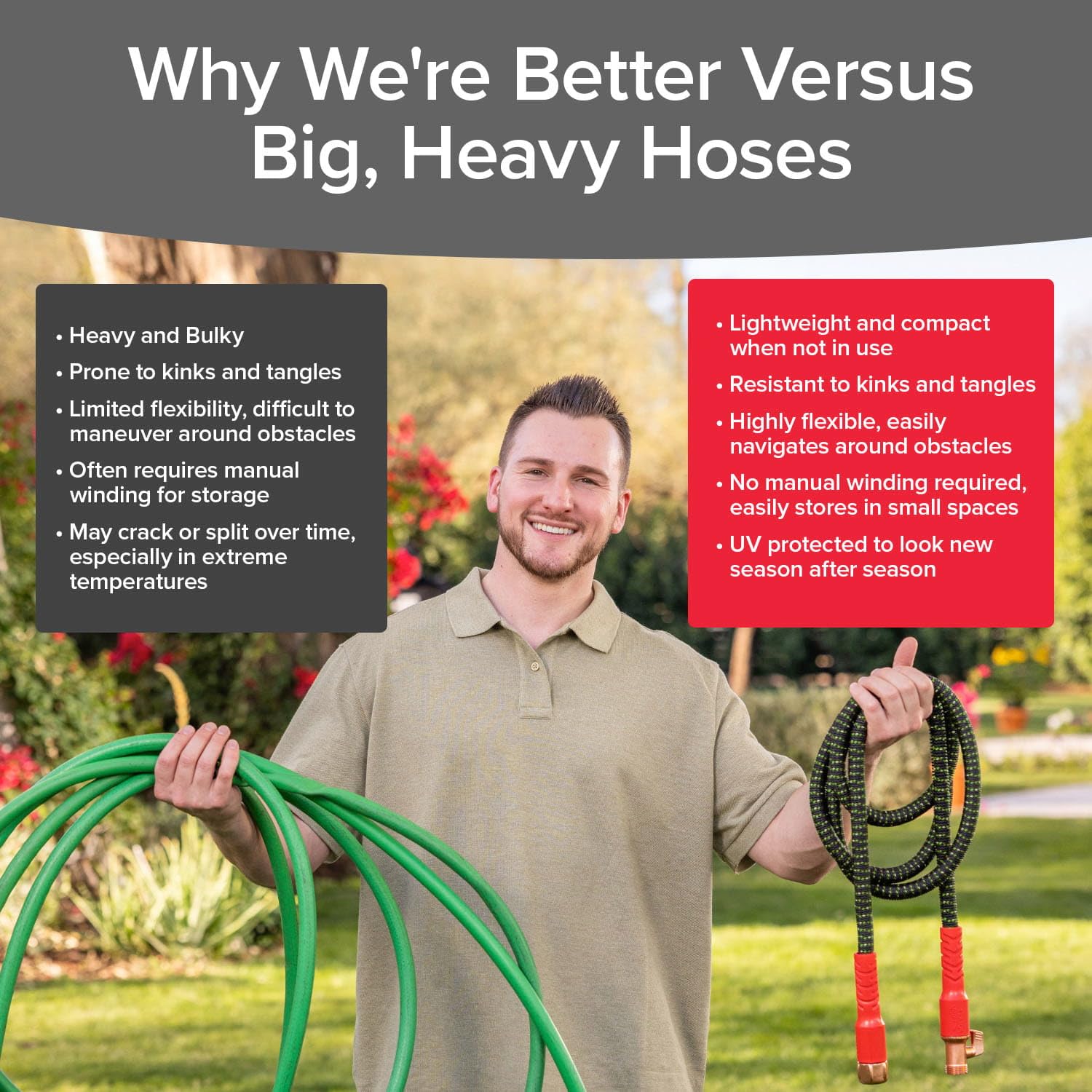 Pocket Hose Ballistic corte transversal del núcleo de 3 capas para mayor durabilidad