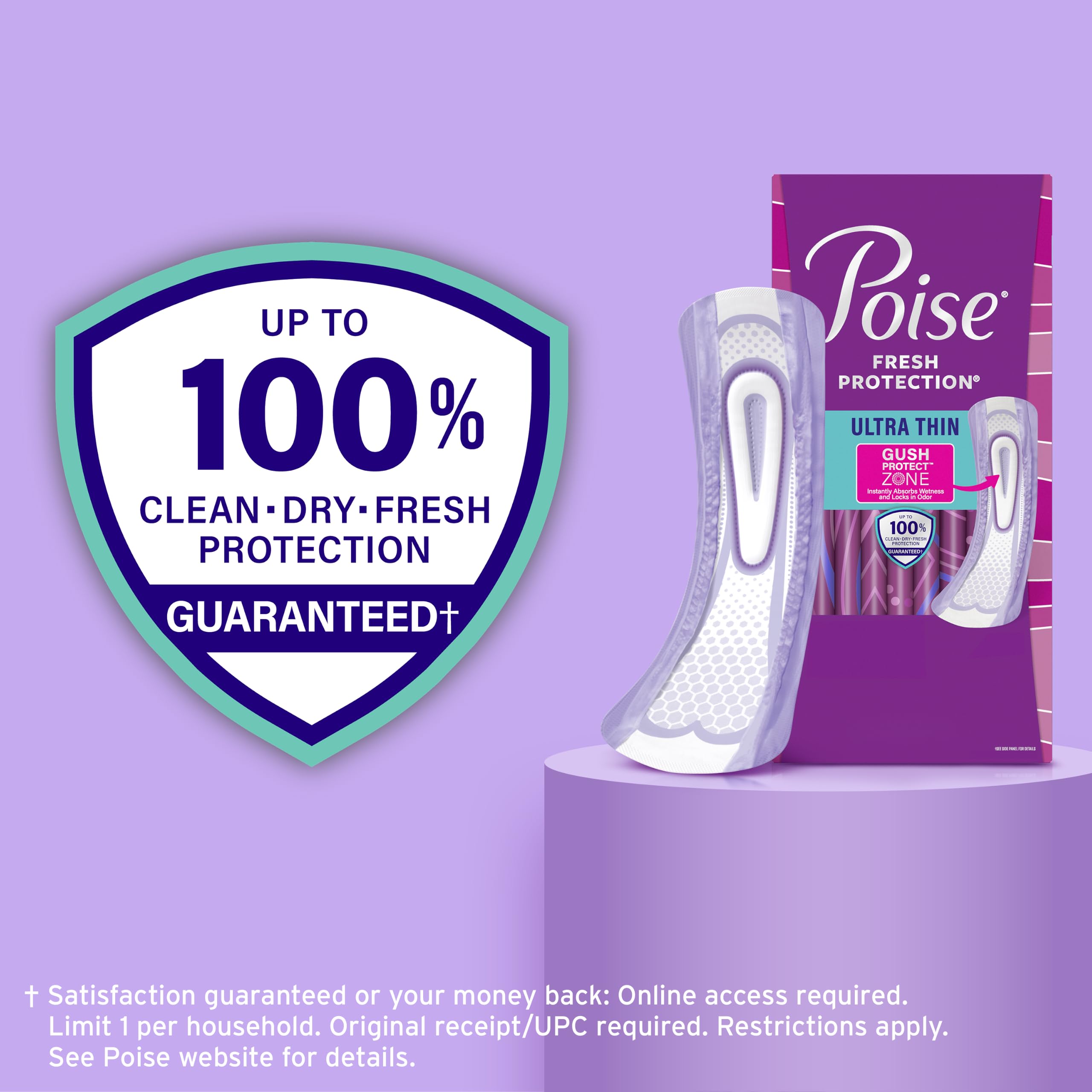 Poise mujer activa usando producto para movimiento seguro y discreto