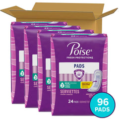 Poise pad close-up of absorbent core illustrating fast liquid lockaway