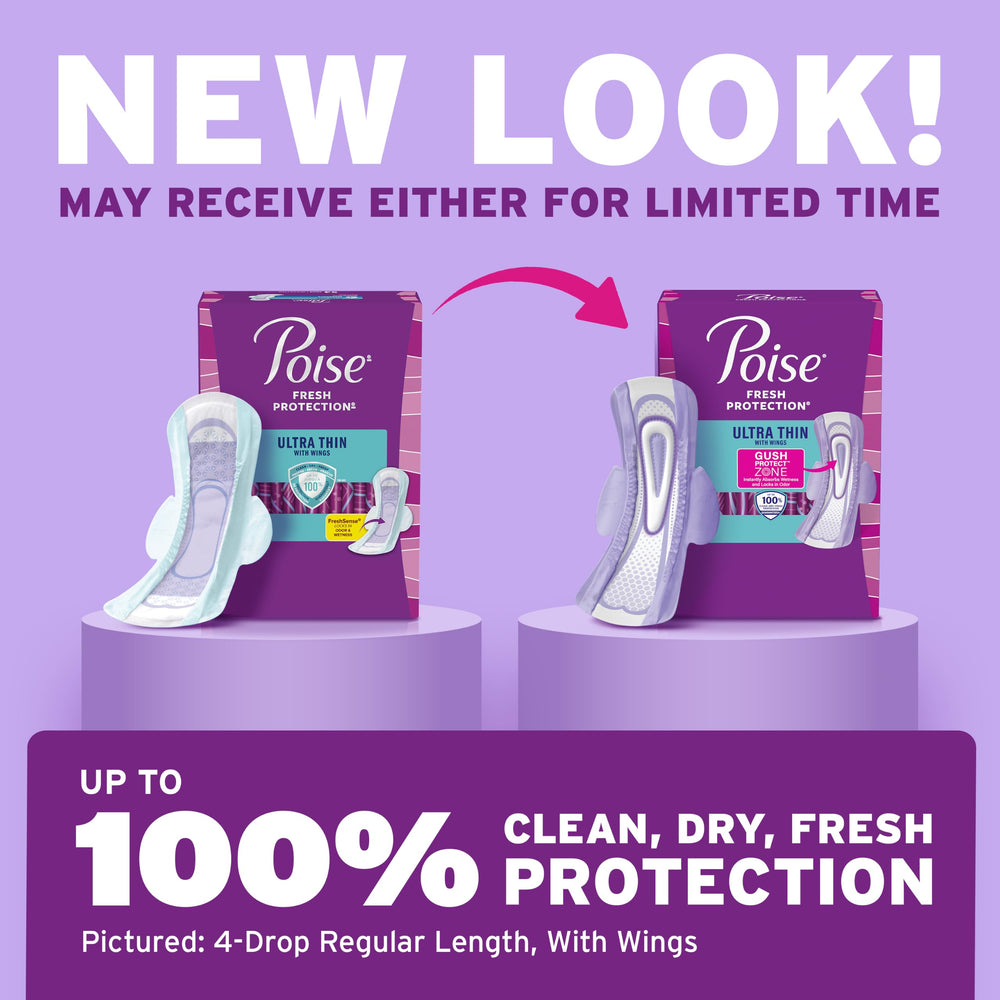 Poise textura Dry-Touch que mantiene la superficie seca y confortable