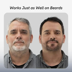 POLAR HAIR CARE comparación antes y después con cobertura de canas visible