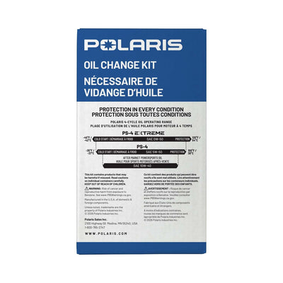 Polaris oil pour in use on engine, demonstrating correct service and protective benefit