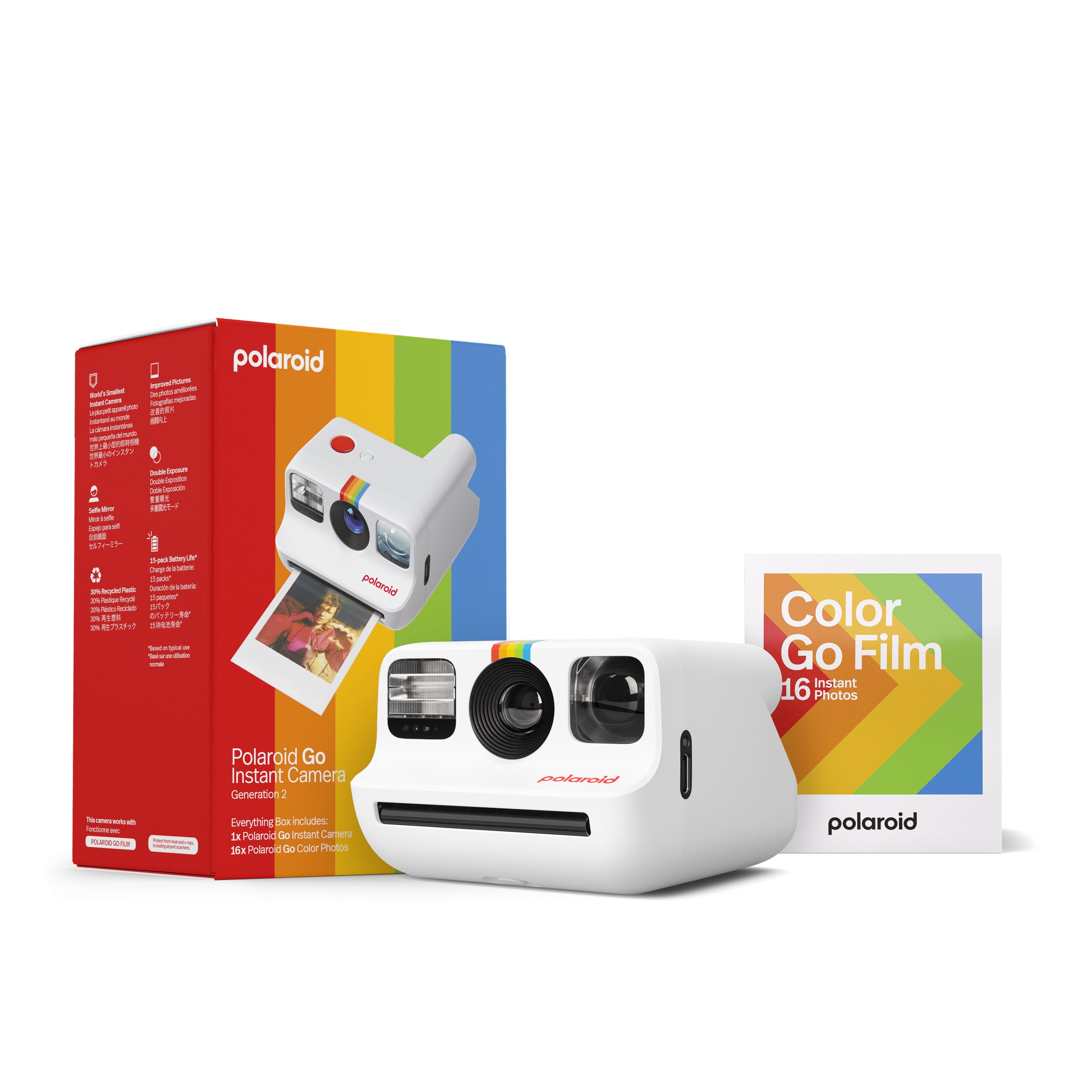 Polaroid Go frontal mostrando diseño compacto y manejo fácil