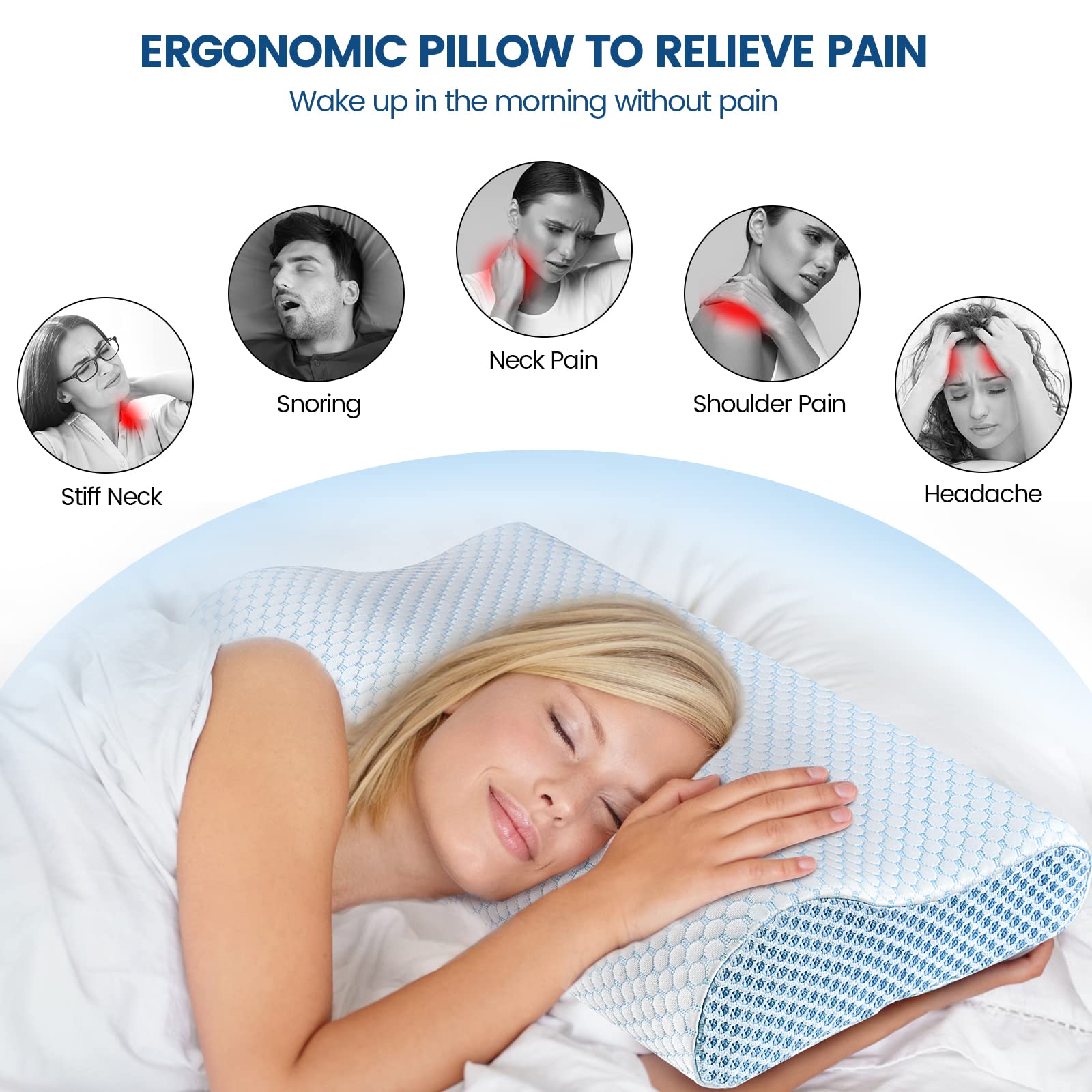 Polovo close-up memory foam texture highlighting slow-rebound comfort benefit