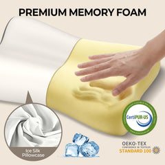 Polovo pillow in bed lifestyle scene showing comfortable support for restful sleep