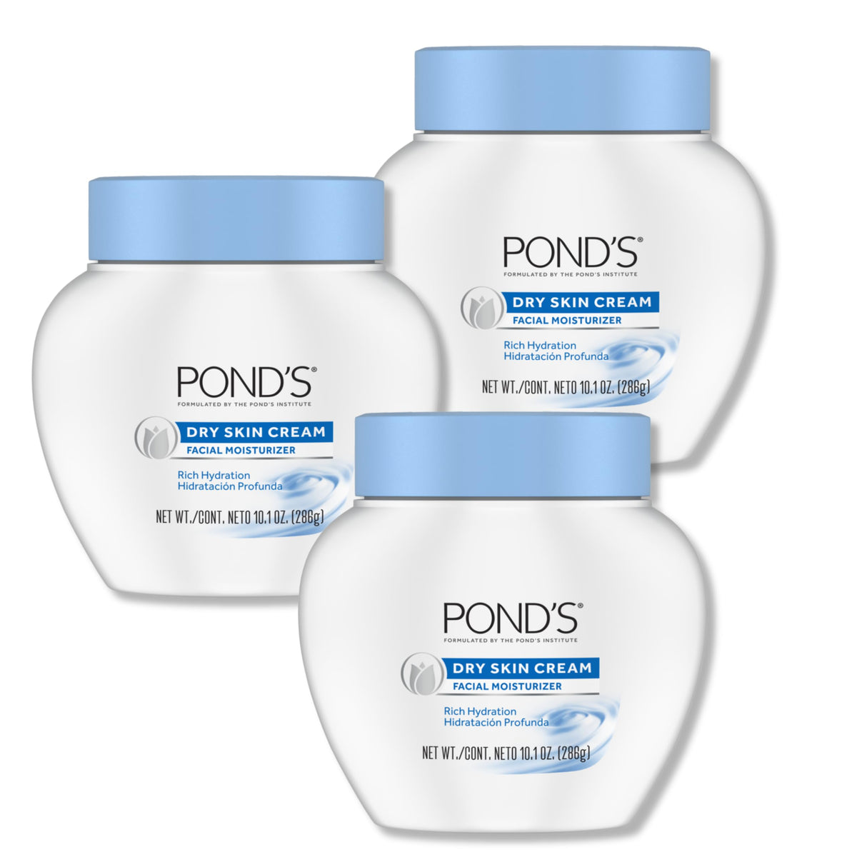 POND'S envase frontal mostrando el diseño y volumen del producto