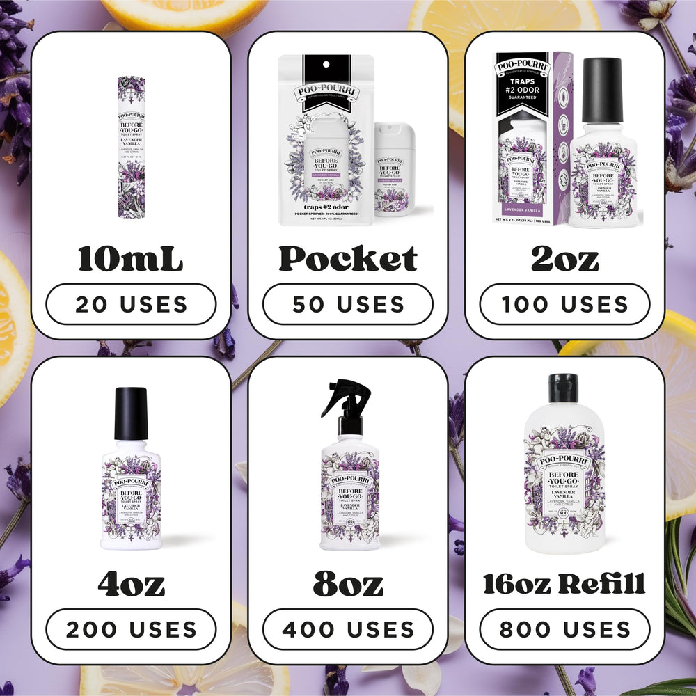 Poo-Pourri in a styled bathroom scene suggesting discreet odor control