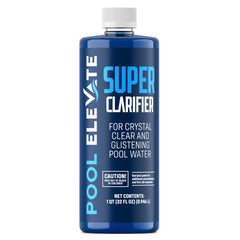 POOL ELEVATE frasco frontal 32 oz mostrando el envase y ventajas de claridad