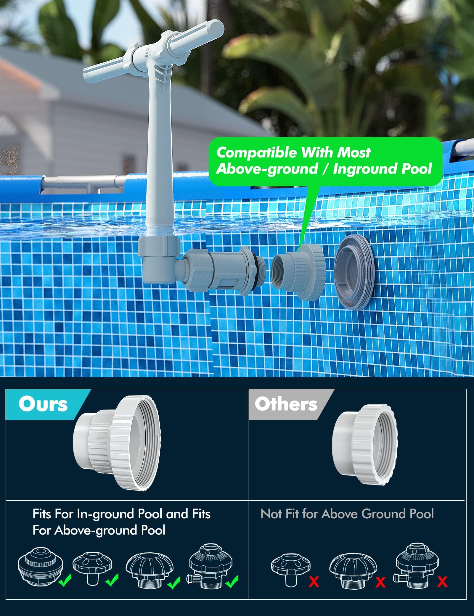 POOLHACKER side valve detail for flow control and simple pressure adjustments