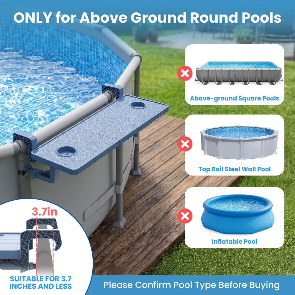 POOLJOYO detalle de posavasos para bebidas seguras junto a la piscina