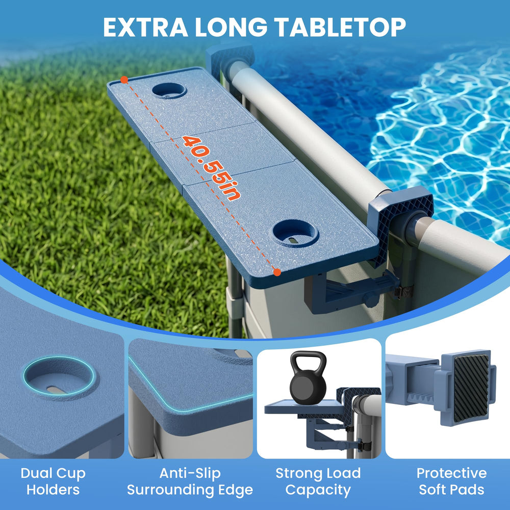 POOLJOYO mesa desmontada guardada para almacenamiento compacto