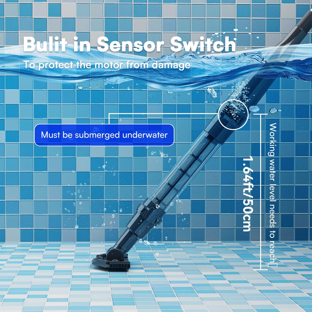 PoolMr close-up of dual brush heads showing versatility for corners and floors