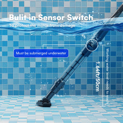 PoolMr close-up of dual brush heads showing versatility for corners and floors
