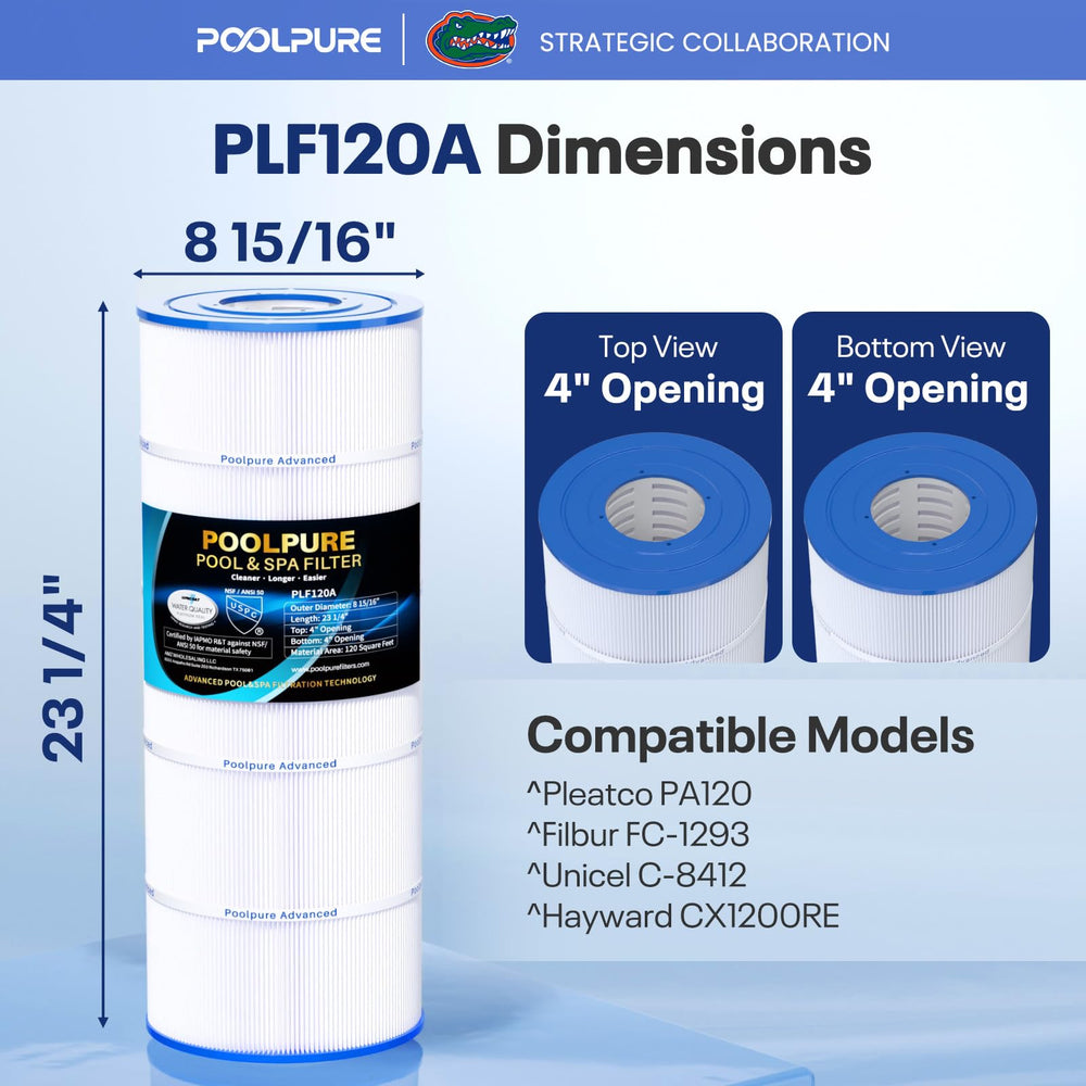 POOLPURE tapa inferior reforzada para un sellado duradero y montaje seguro