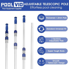 Poolvio mango con recubrimiento de goma ofreciendo agarre cómodo y antideslizante