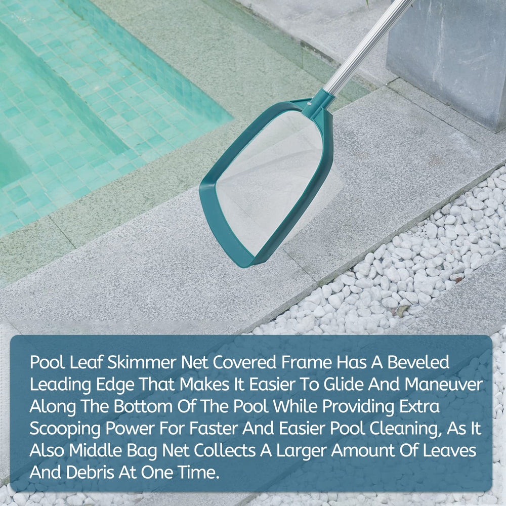POOLWHALE pole beside a ruler showing adjustable length for accurate reach