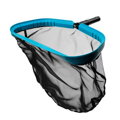 POOLWHALE vista frontal del rastrillo mostrando abertura amplia y eficacia