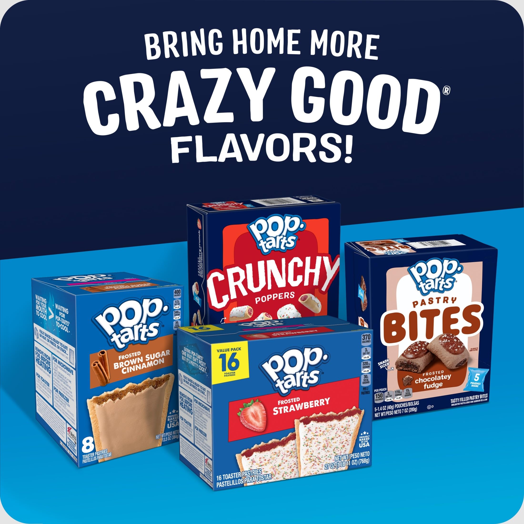 Detalle del glaseado con chispas en Pop-Tarts Bites, aporta dulzura y crujiente