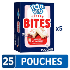 Primer plano del relleno de fresa dentro de Pop-Tarts Bites, sabor jugoso y textura suave