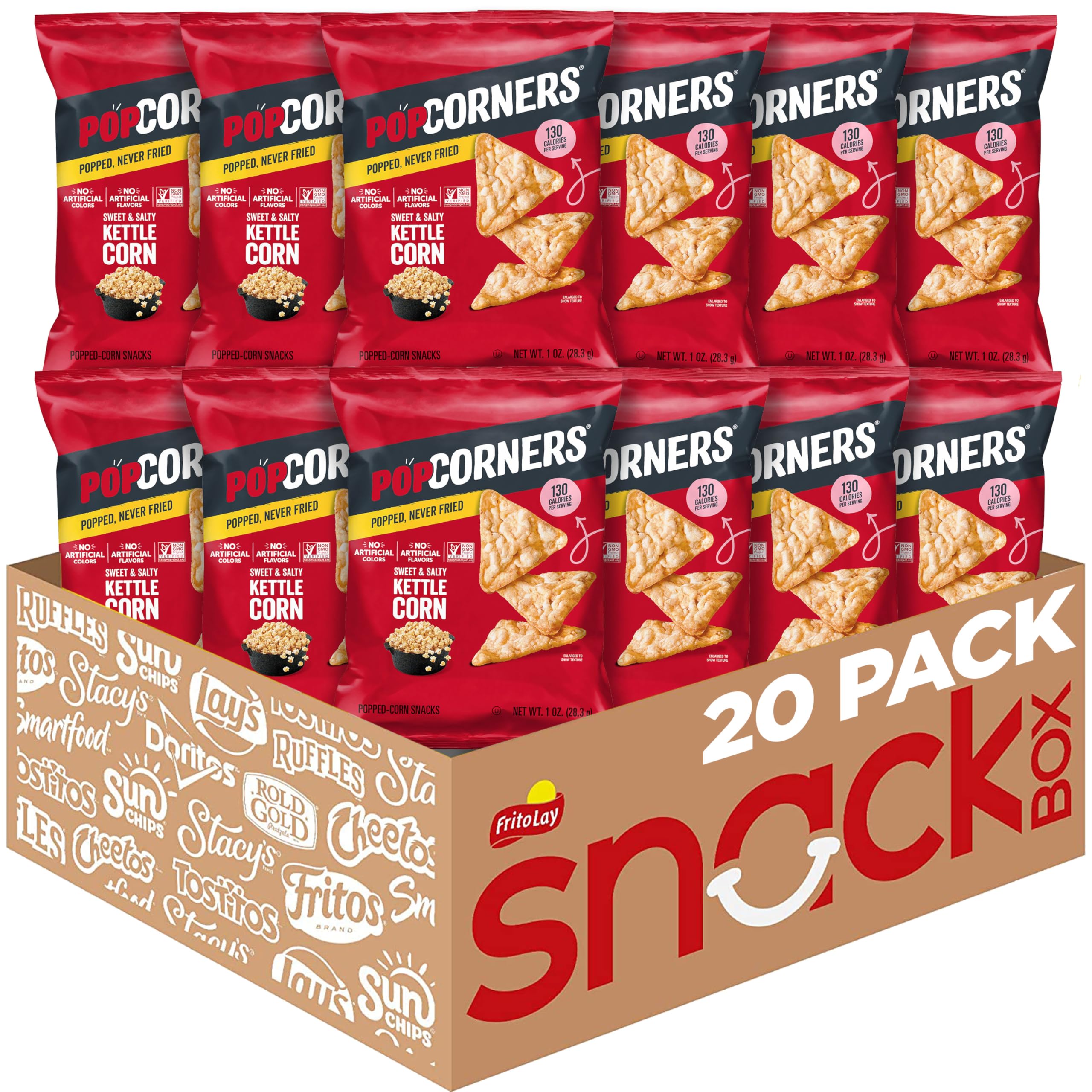 PopCorners frente del paquete mostrando diseño y porción práctica