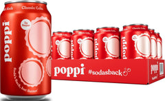 poppi lata frontal con etiqueta visible y diseño atractivo mostrando refresco