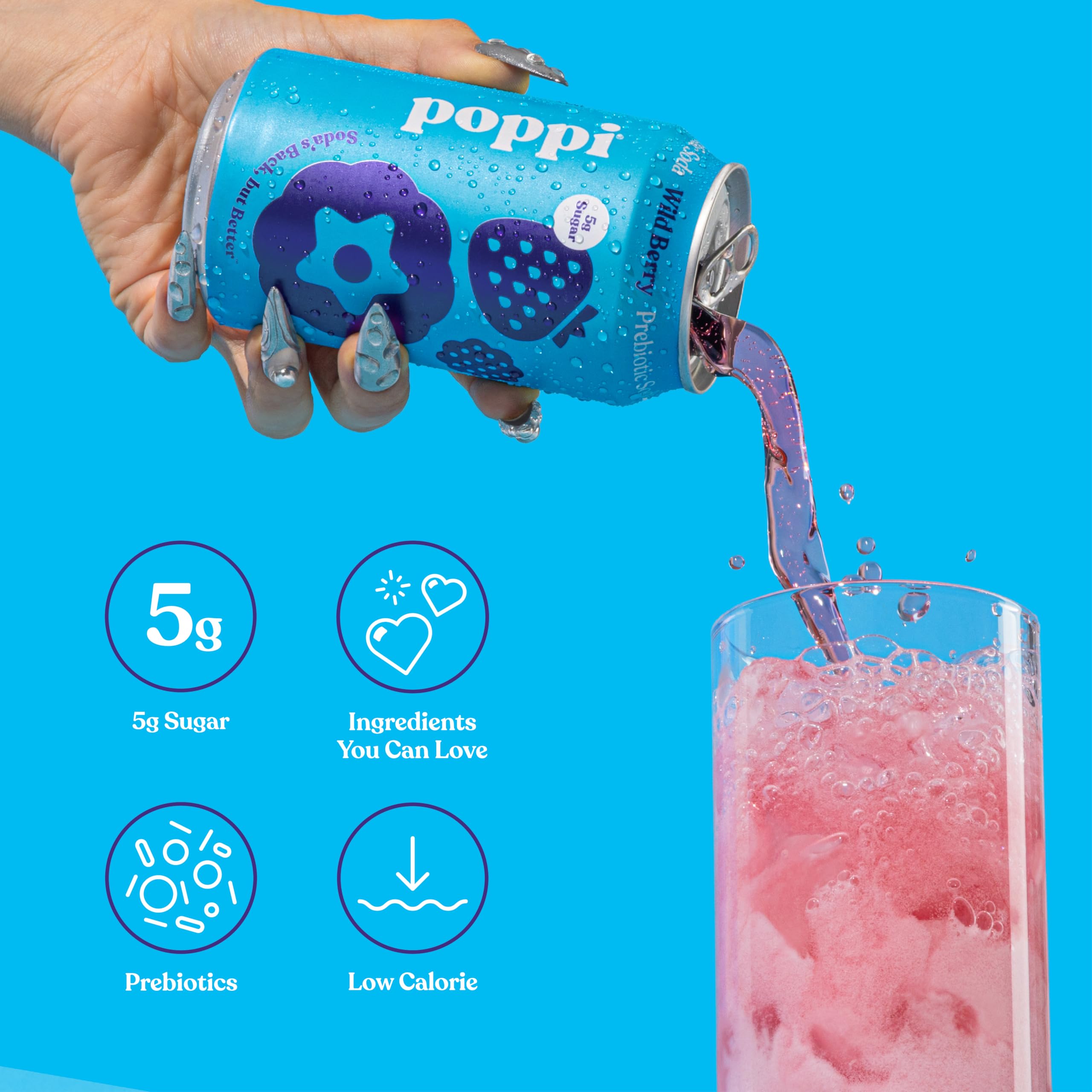 Poppi paquete de 12 latas listo para compartir y servir