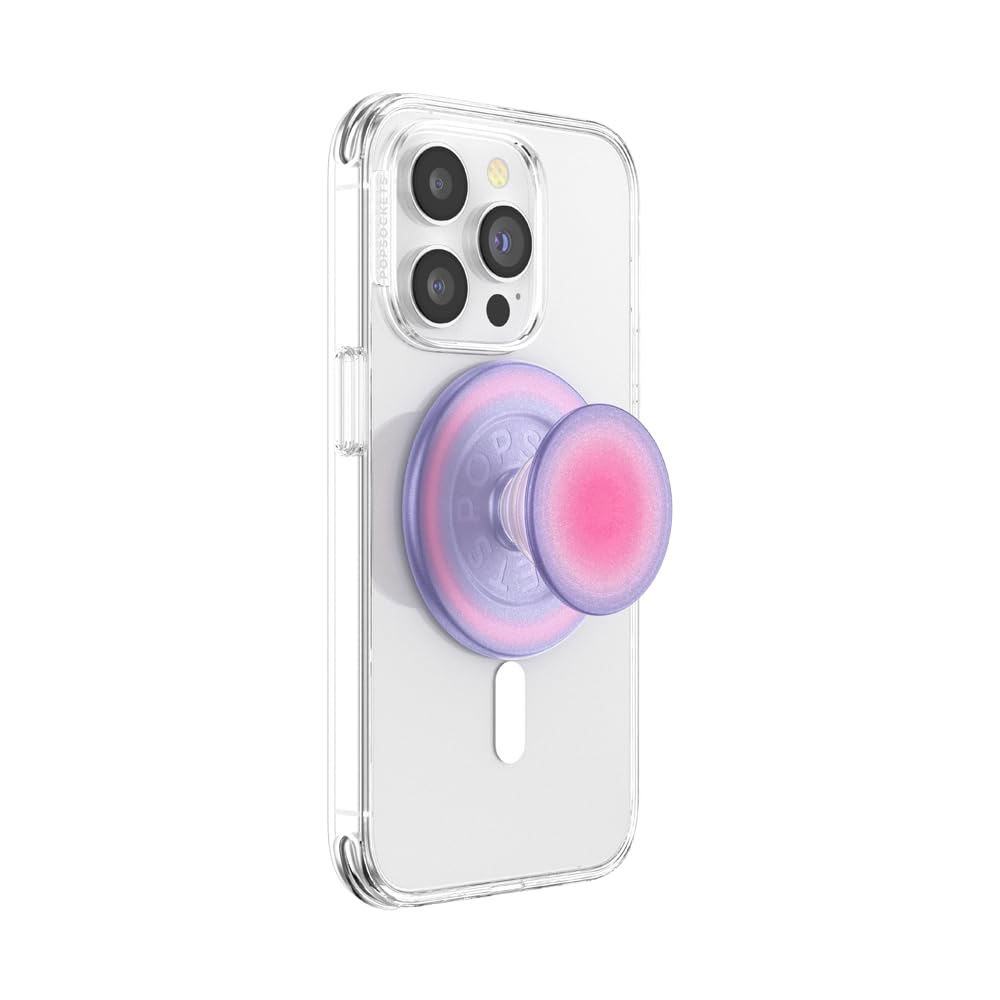 PopSockets Aura vista frontal mostrando color y perfil delgado para manejo cómodo