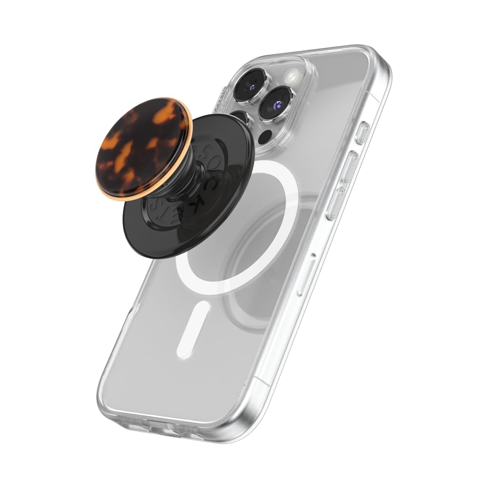 PopSockets Tortoise vista frontal mostrando diseño elegante y agarre seguro