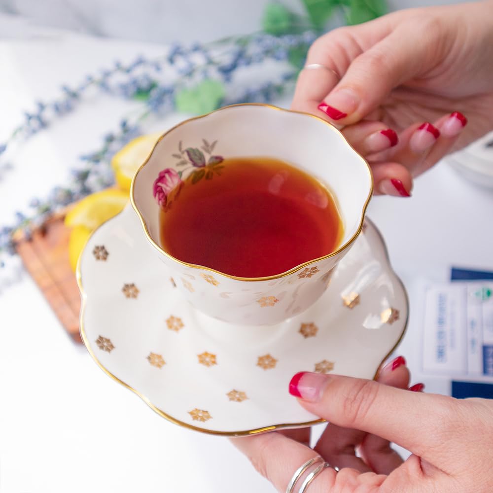 Organic Positively Tea comparación de tamaño 16 onzas para visualizar cantidad