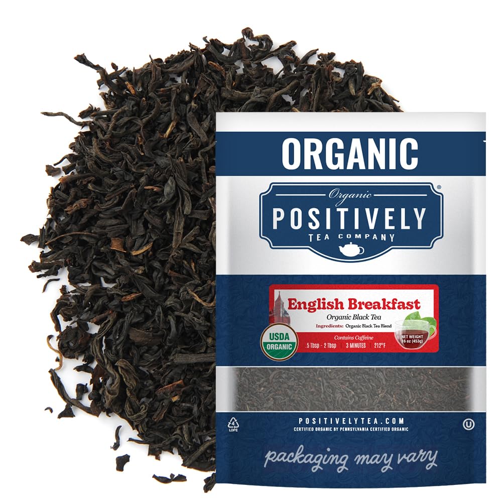 Organic Positively Tea frente del paquete mostrando marca y presentación