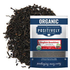 Organic Positively Tea frente del paquete mostrando marca y presentación