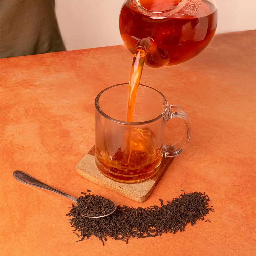 Organic Positively Tea etiqueta con certificaciones USDA Organic y kosher visible