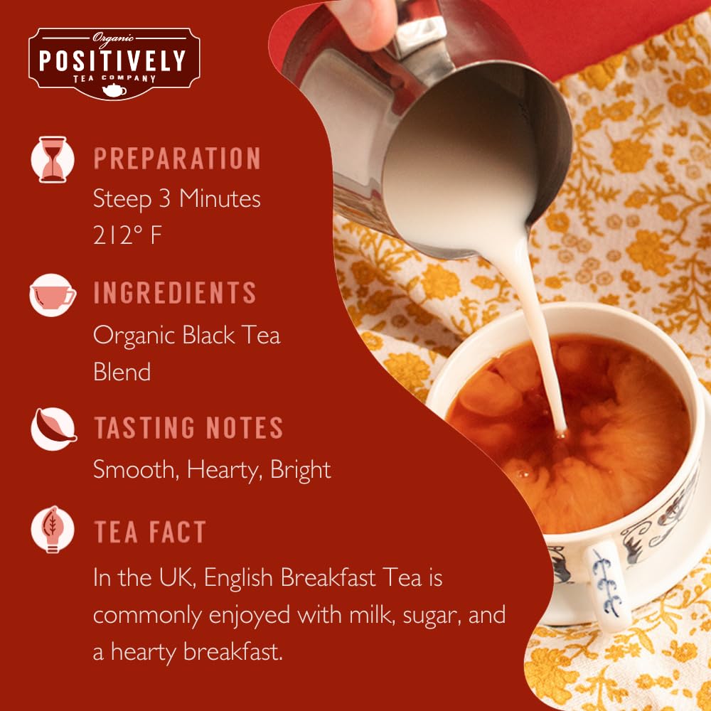 Organic Positively Tea hojas sueltas detalle de textura y calidad