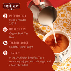 Organic Positively Tea hojas sueltas detalle de textura y calidad