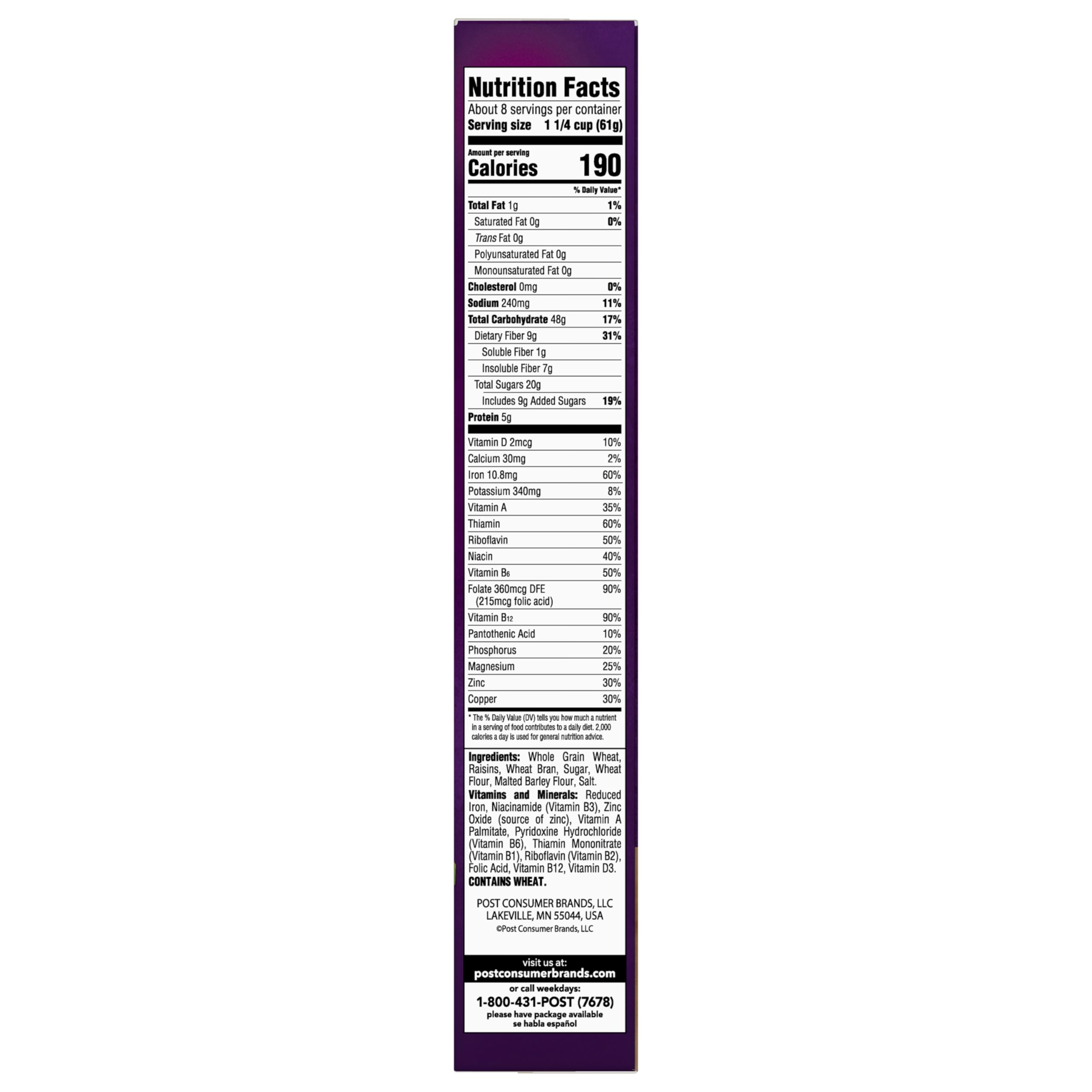 Post Raisin Bran escena de desayuno en casa, opción familiar y reconfortante
