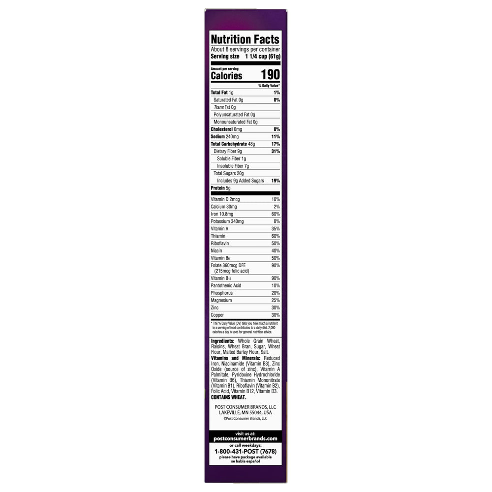 Post Raisin Bran escena de desayuno en casa, opción familiar y reconfortante