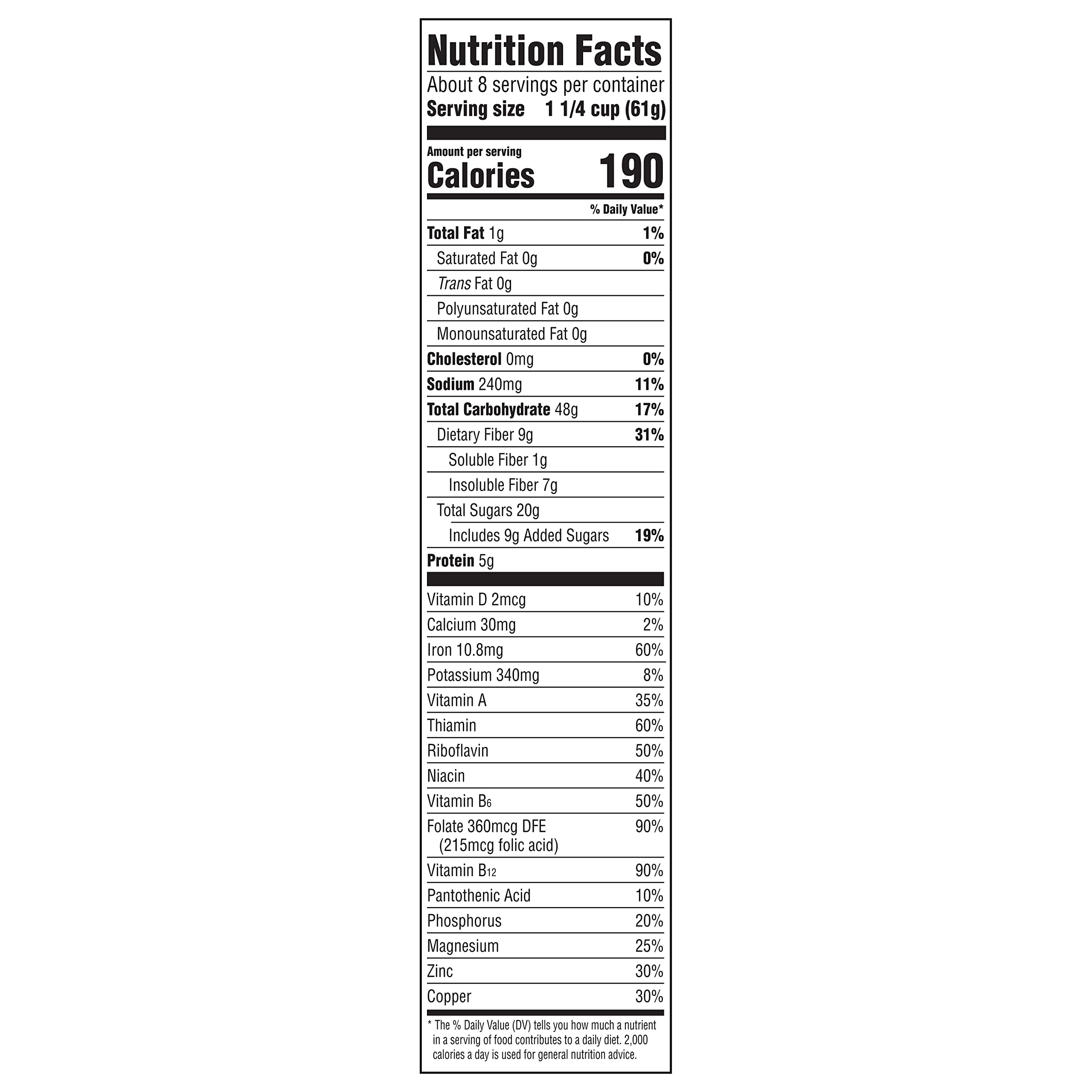 Post Raisin Bran porción servida con leche, desayuno rápido y nutritivo