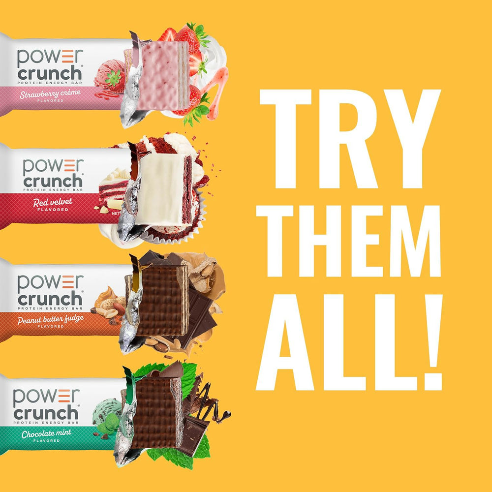 Power Crunch etiqueta nutricional legible con información clave