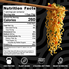 Power Noods primer plano de textura de fideos con aspecto consistente