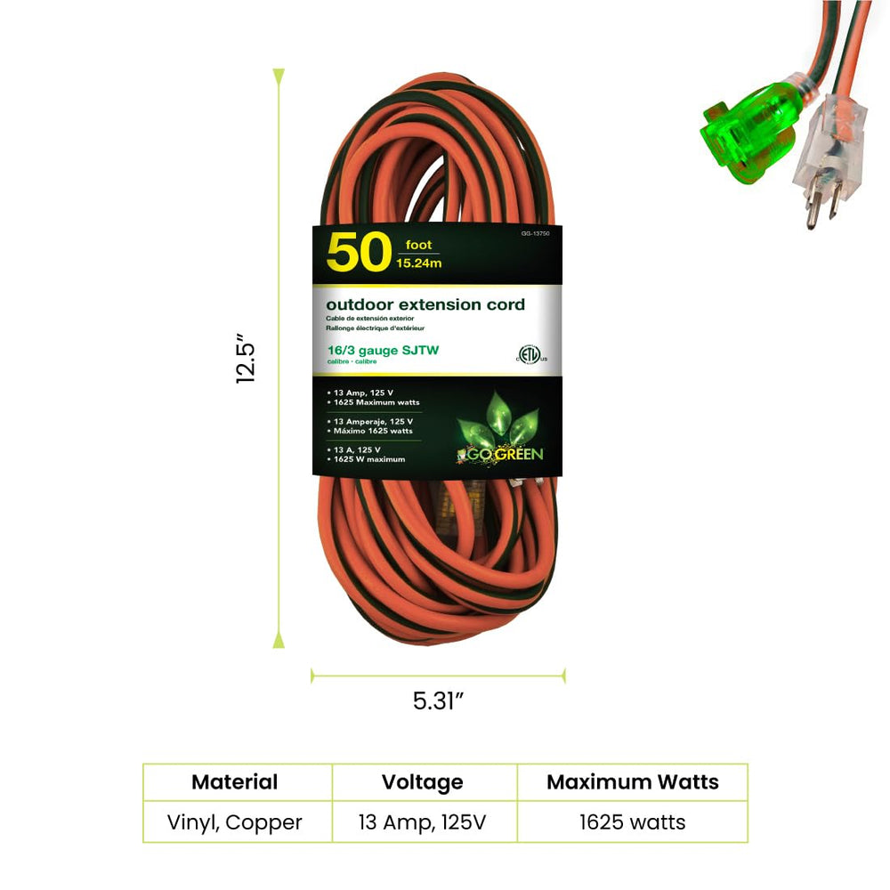 Power By GoGreen toma iluminada encendida para confirmar suministro eléctrico rápido