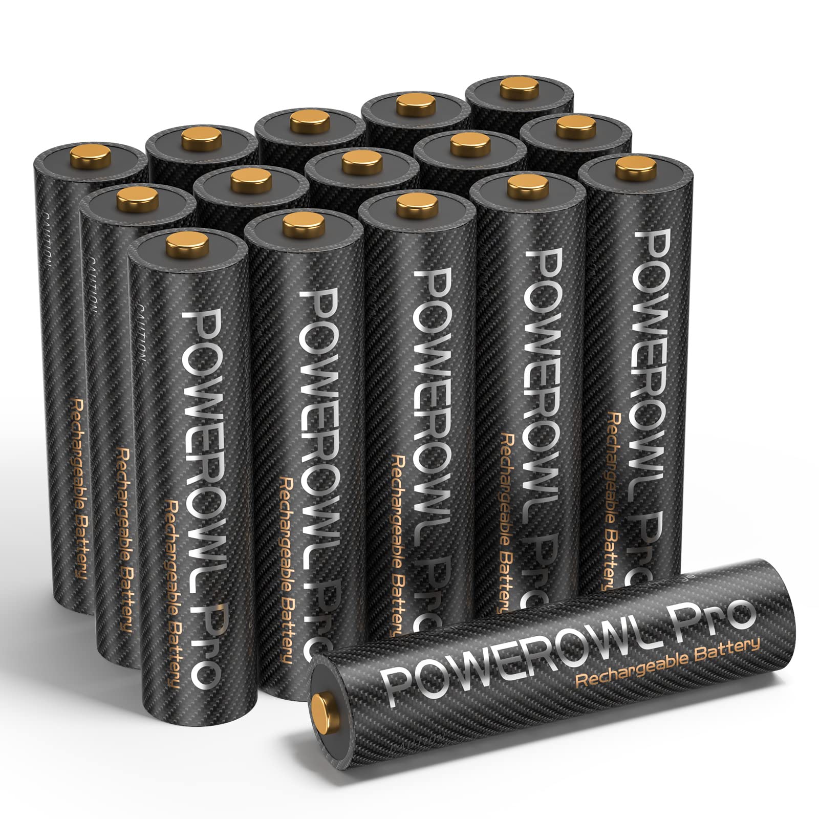 POWEROWL pack frontal 16 pilas AAA mostrando presentación y cantidad