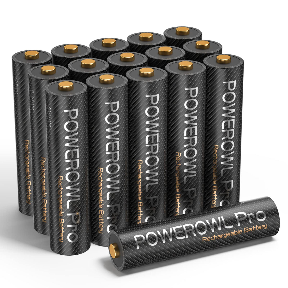 POWEROWL pack frontal 16 pilas AAA mostrando presentación y cantidad