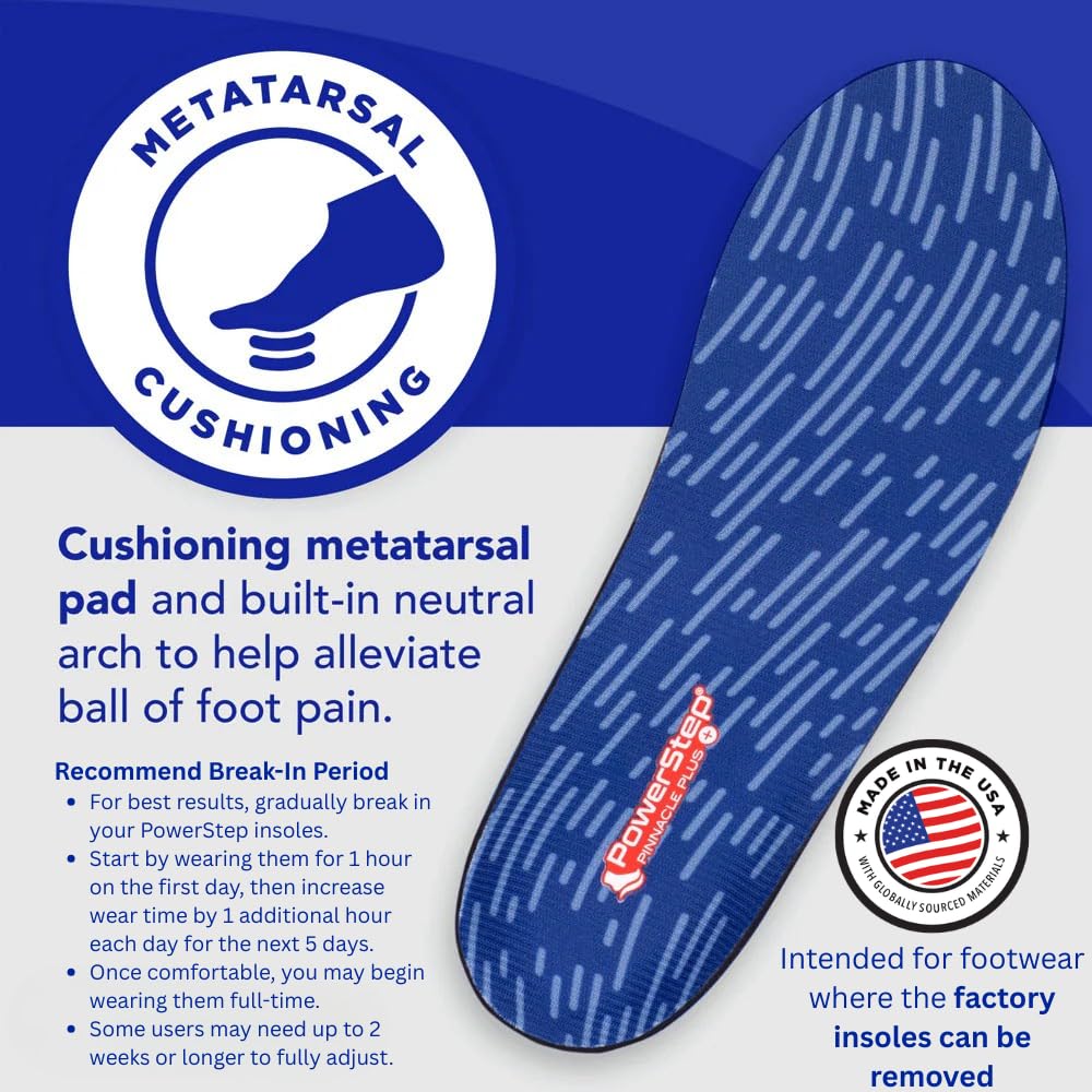PowerStep plantilla colocada en zapatilla deportiva demostrando compatibilidad